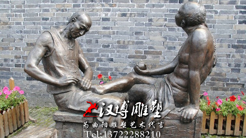 玻璃鋼銅雕,修鞋匠雕像,園林景觀雕塑