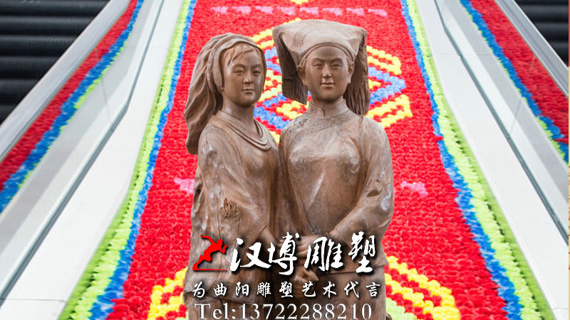 人物雕塑,仿銅雕像,客家主題銅雕